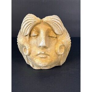 Signed Hayes Parker Pottery Planter Face of the Goddess